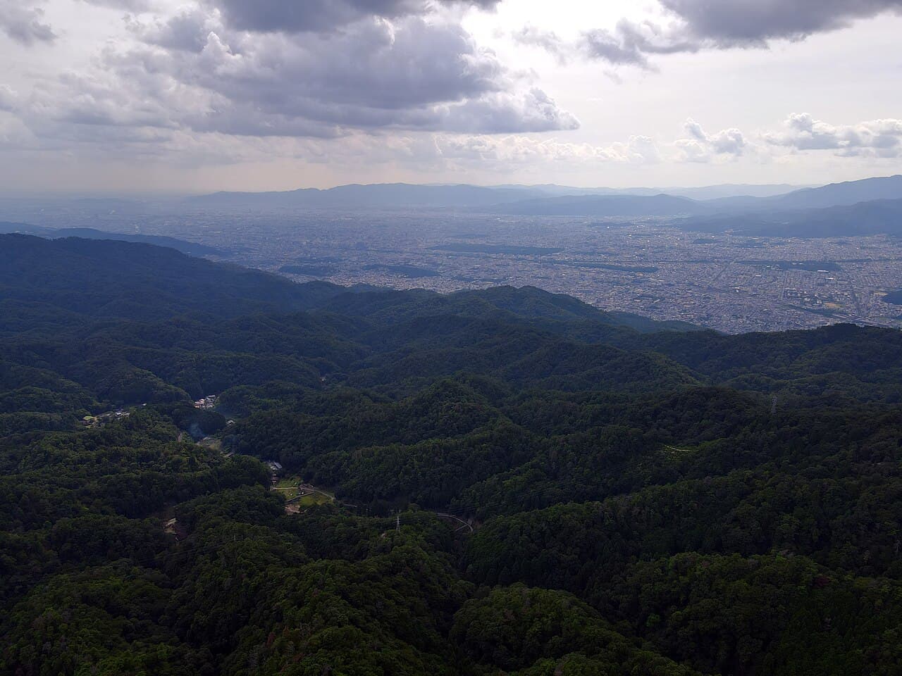 Kyoto skyline seen from the eastern hills.